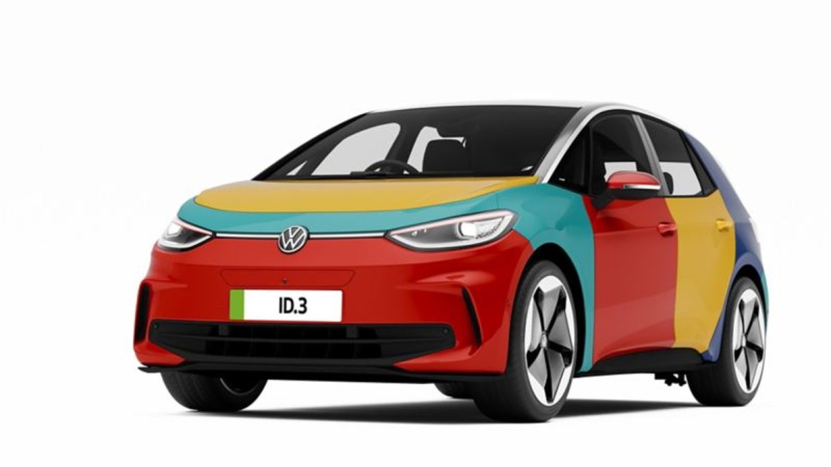 Harlequin VW Comeback With New ID.3 Sporting Rainbow Colors